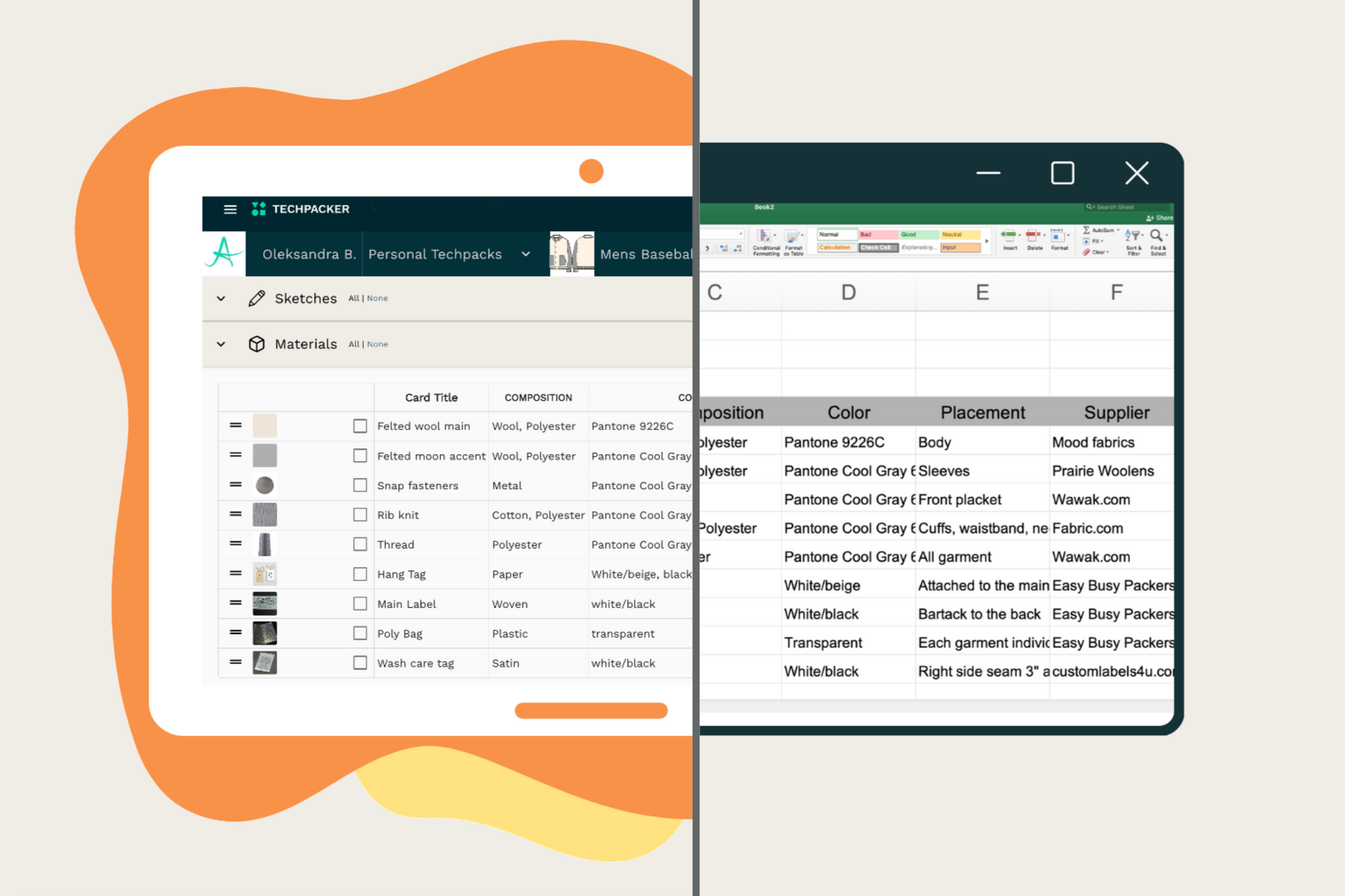 Techpacker vs Excel: creating tech packs the easy way