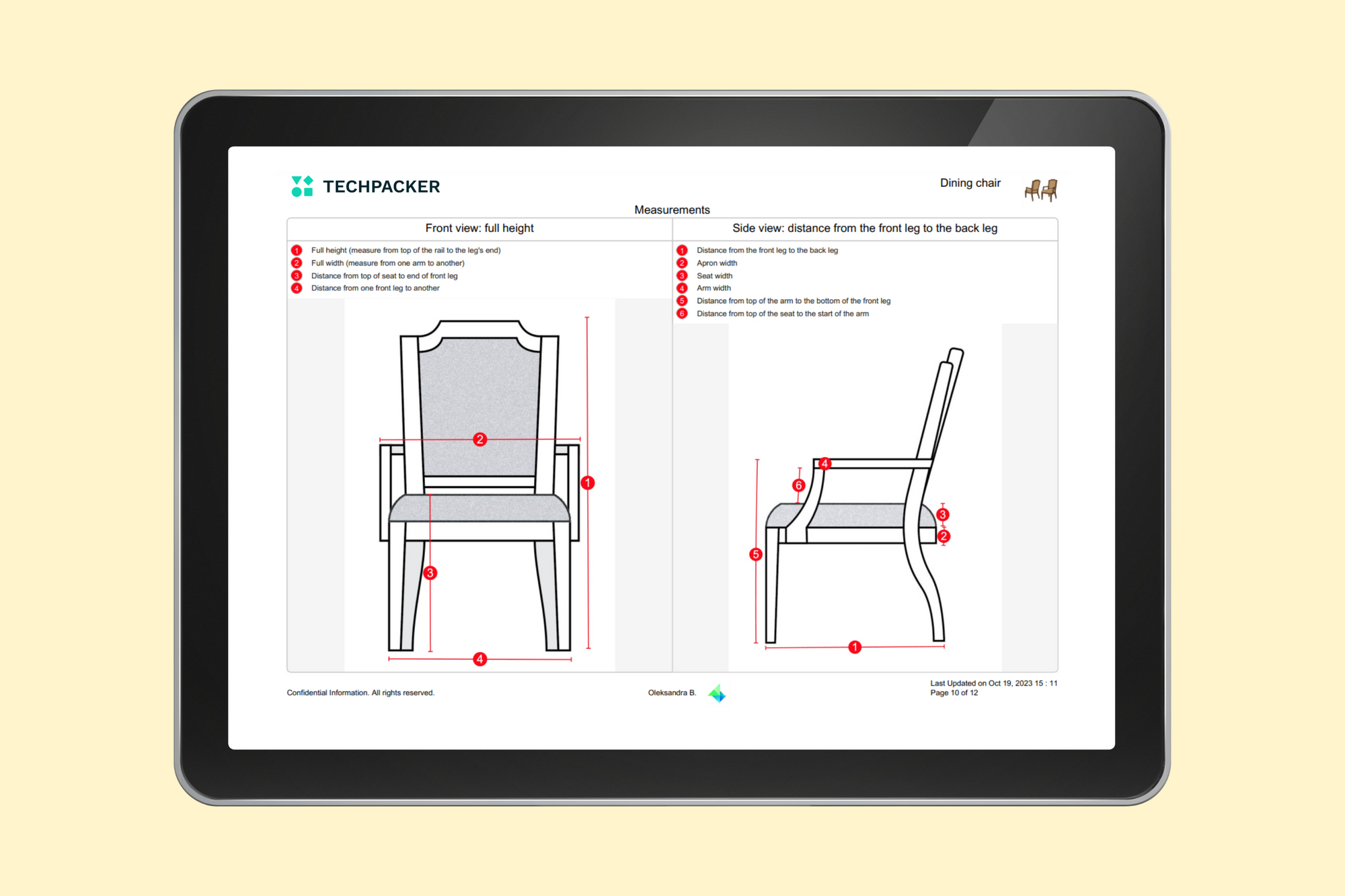 How to Create a Tech Pack for Furniture