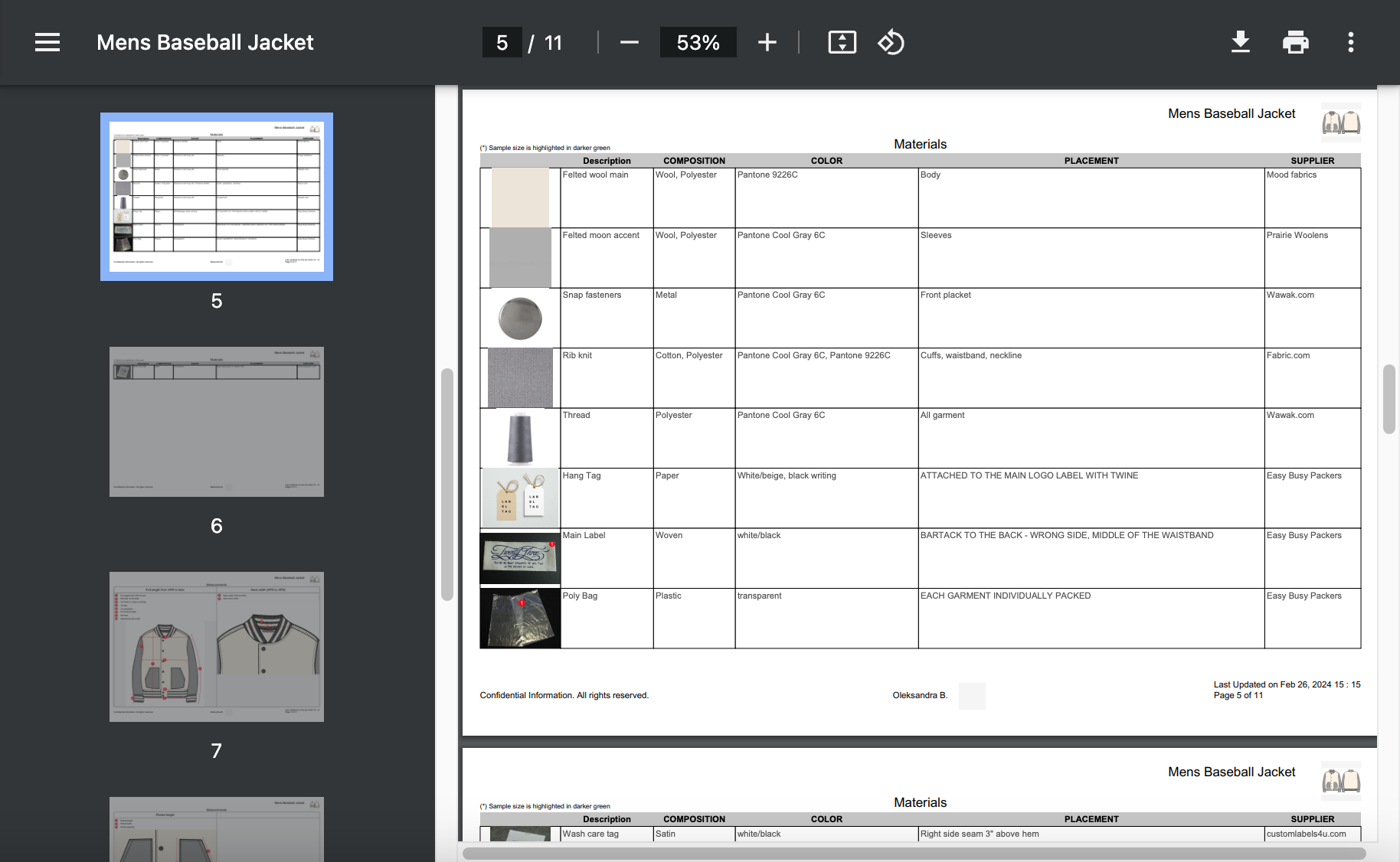 Techpacker PDF layout