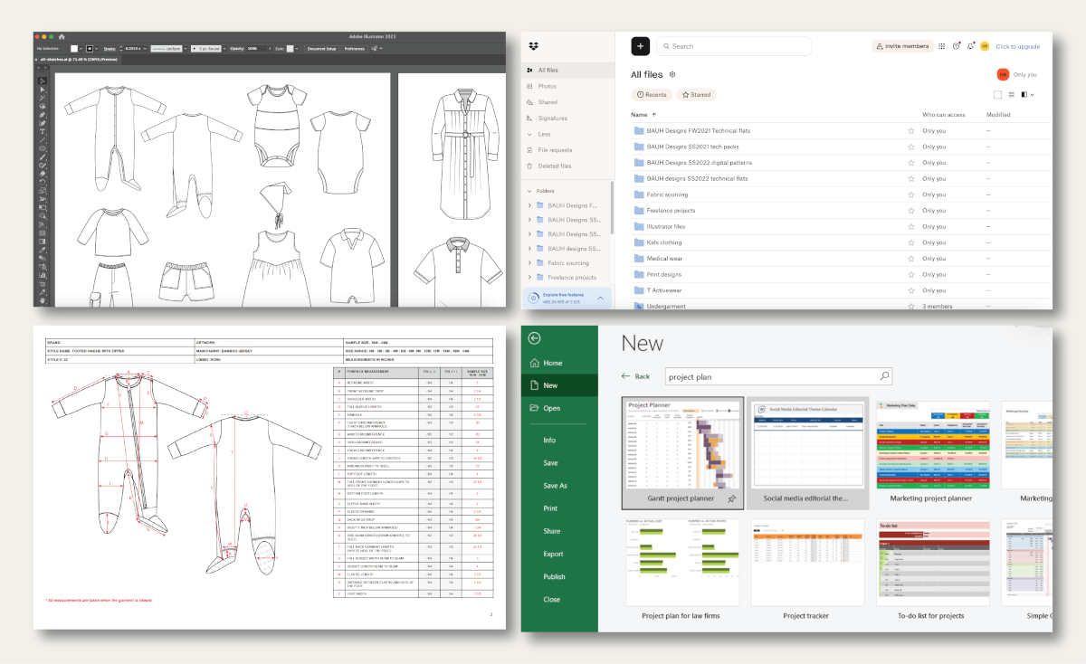 Before switching to Techpacker, Goumi Kids' design data was scattered across multiple platforms