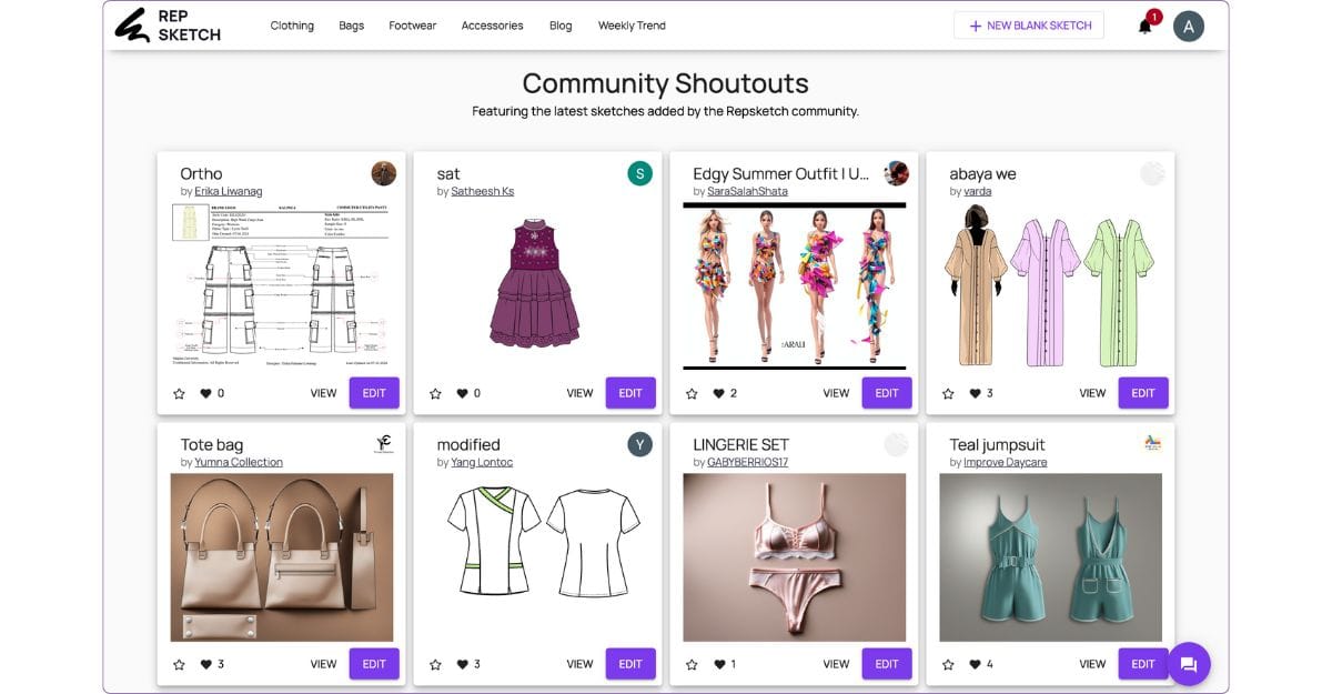 Community Shoutouts on Repsketch