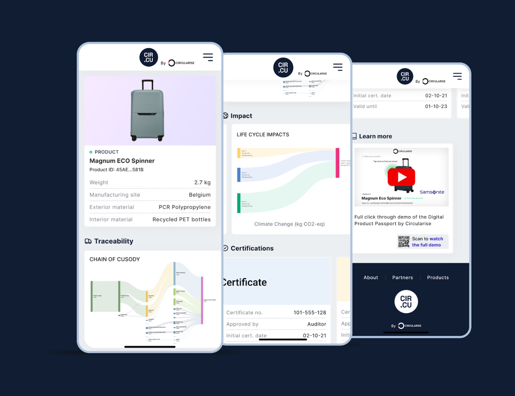 Circularise’s digital product passport system.