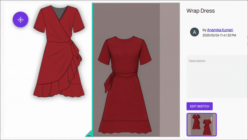 Preview the realistic render of your flat sketch on Repsketch